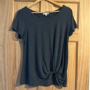Gray TShirt with Twist Detail